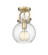 Downtown Urban One Light Flush Mount in Brushed Brass (405|4101FBBG4108SDY)