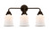 Nouveau 2 Three Light Bath Vanity in Oil Rubbed Bronze (405|2883WOBG181)