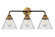 Nouveau 2 Three Light Bath Vanity in Black Antique Brass (405|2883WBABG44)