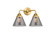 Nouveau 2 Two Light Bath Vanity in Satin Gold (405|2882WSGG43)