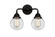 Nouveau 2 LED Bath Vanity in Matte Black (405|2882WBKG2026LED)