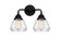 Nouveau 2 Two Light Bath Vanity in Matte Black (405|2882WBKG172)