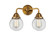 Nouveau 2 LED Bath Vanity in Brushed Brass (405|2882WBBG2026LED)