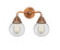 Nouveau 2 Two Light Bath Vanity in Antique Copper (405|2882WACG2026)