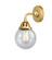 Nouveau 2 One Light Wall Sconce in Brushed Brass (405|2881WBBG2046)