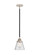 Nouveau 2 One Light Mini Pendant in Black Polished Nickel (405|2881SBPNG64)