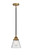 Nouveau 2 LED Mini Pendant in Black Antique Brass (405|2881SBABG64LED)