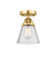 Nouveau 2 One Light Semi-Flush Mount in Satin Gold (405|2881CSGG64)