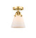 Nouveau 2 One Light Semi-Flush Mount in Satin Gold (405|2881CSGG61)