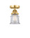 Nouveau 2 One Light Semi-Flush Mount in Satin Gold (405|2881CSGG182S)
