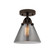 Nouveau 2 One Light Semi-Flush Mount in Oil Rubbed Bronze (405|2881COBG43)