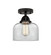 Nouveau 2 One Light Semi-Flush Mount in Matte Black (405|2881CBKG72)