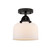 Nouveau 2 One Light Semi-Flush Mount in Matte Black (405|2881CBKG71)
