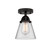 Nouveau 2 One Light Semi-Flush Mount in Matte Black (405|2881CBKG62)