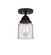 Nouveau 2 One Light Semi-Flush Mount in Matte Black (405|2881CBKG52)
