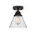 Nouveau 2 One Light Semi-Flush Mount in Matte Black (405|2881CBKG44)