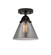 Nouveau 2 LED Semi-Flush Mount in Matte Black (405|2881CBKG43LED)