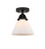 Nouveau 2 One Light Semi-Flush Mount in Matte Black (405|2881CBKG41)