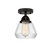Nouveau 2 One Light Semi-Flush Mount in Matte Black (405|2881CBKG172)