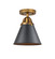 Nouveau 2 LED Semi-Flush Mount in Brushed Brass (405|2881CBBM13BKLED)