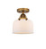 Nouveau 2 LED Semi-Flush Mount in Brushed Brass (405|2881CBBG71LED)