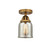 Nouveau 2 LED Semi-Flush Mount in Brushed Brass (405|2881CBBG58LED)