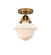 Nouveau 2 LED Semi-Flush Mount in Brushed Brass (405|2881CBBG531LED)