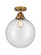 Nouveau 2 One Light Semi-Flush Mount in Brushed Brass (405|2881CBBG20412)