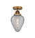 Nouveau 2 LED Semi-Flush Mount in Brushed Brass (405|2881CBBG165LED)