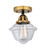 Nouveau 2 One Light Semi-Flush Mount in Black Antique Brass (405|2881CBABG532)