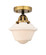 Nouveau 2 LED Semi-Flush Mount in Black Antique Brass (405|2881CBABG531LED)