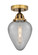 Nouveau 2 LED Semi-Flush Mount in Black Antique Brass (405|2881CBABG165LED)