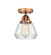Nouveau 2 One Light Semi-Flush Mount in Antique Copper (405|2881CACG172)