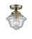 Nouveau One Light Semi-Flush Mount in Black Antique Brass (405|2841CBABG534) Nouveau One Light Semi-Flush Mount in Black Antique Brass (405|2841CBABG534)