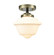 Nouveau One Light Semi-Flush Mount in Black Antique Brass (405|2841CBABG531)