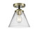 Nouveau One Light Semi-Flush Mount in Black Antique Brass (405|2841CBABG42)