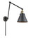 Franklin Restoration One Light Swing Arm Lamp in Black Antique Brass (405|238BABM13BK)