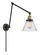 Franklin Restoration One Light Swing Arm Lamp in Black Antique Brass (405|238BABG44)