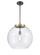 Ballston One Light Pendant in Black Antique Brass (405|2211SBABG12416)