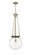 Essex One Light Pendant in Antique Brass (405|2211PABG20214)