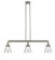 Franklin Restoration Three Light Island Pendant in Brushed Satin Nickel (405|213SNG64)