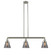 Franklin Restoration Three Light Island Pendant in Brushed Satin Nickel (405|213SNG63)