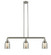 Franklin Restoration Three Light Island Pendant in Brushed Satin Nickel (405|213SNG58)