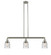 Franklin Restoration Three Light Island Pendant in Brushed Satin Nickel (405|213SNG54)