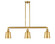 Franklin Restoration Three Light Island Pendant in Satin Gold (405|213SGM9SG)