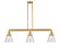 Franklin Restoration Three Light Island Pendant in Satin Gold (405|213SGG64) Franklin Restoration Three Light Island Pendant in Satin Gold (405|213SGG64)