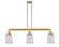 Franklin Restoration Three Light Island Pendant in Satin Gold (405|213SGG182)