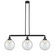 Franklin Restoration Three Light Island Pendant in Matte Black (405|213BKG20210)