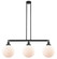 Franklin Restoration Three Light Island Pendant in Matte Black (405|213BKG20110)