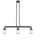 Franklin Restoration Three Light Island Pendant in Matte Black (405|213BKG181S)